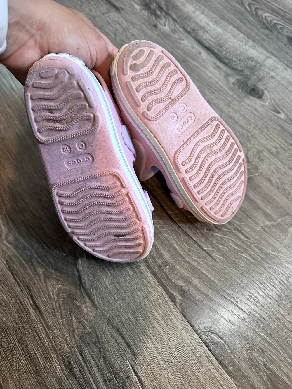 CROCS Kids Light Pink Dual-Strap Sandals